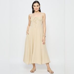 Linen Milkmaid Dress